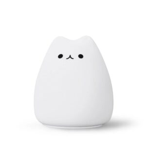Mini cat night light for kids, 7-color touch control, eye protection, Glowycat and Glowy Cat Joe bedside lamp