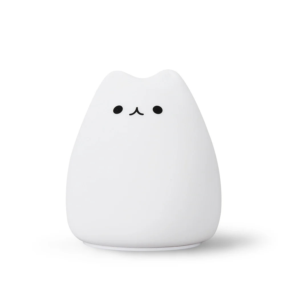 Mini cat night light for kids, 7-color touch control, eye protection, Glowycat and Glowy Cat Joe bedside lamp