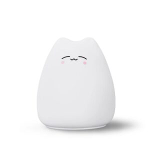 Mini cat night light for kids, 7-color touch control, eye protection, Glowycat and Glowy Cat Stacy bedside lamp